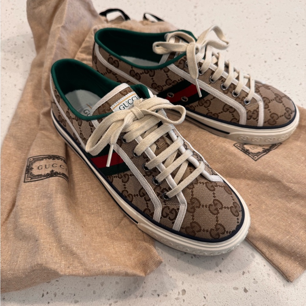 Gucci Brown Monogram Sneakers